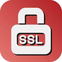 SSL Vector Glyph Gradient Background Icon For Personal And Commercial Use.