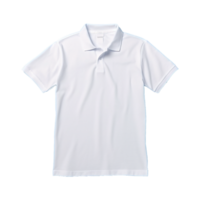 AI generated Short sleeves white polo t-shirt isolated on transparent background png