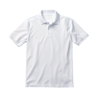 AI generated Short sleeves white polo t-shirt isolated on transparent background png