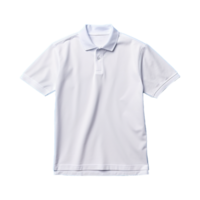 AI generated Short sleeves white polo t-shirt isolated on transparent background png