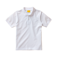 ai generado corto mangas blanco polo camiseta aislado en transparente antecedentes png