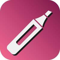 Highlighter Vector Glyph Gradient Background Icon For Personal And Commercial Use.