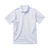 AI generated Short sleeves white polo t-shirt isolated on transparent background png