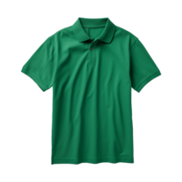 ai generado corto mangas verde polo camiseta aislado en transparente antecedentes png