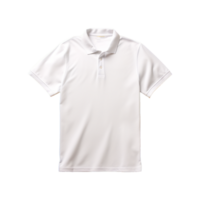 ai generiert kurz Ärmel Weiß Polo T-Shirt isoliert auf transparent Hintergrund png