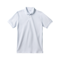 ai generiert kurz Ärmel Weiß Polo T-Shirt isoliert auf transparent Hintergrund png