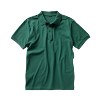 ai genererad kort ärmar grön polo t-shirt isolerat på transparent bakgrund png