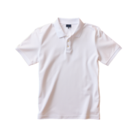 ai generado corto mangas blanco polo camiseta aislado en transparente antecedentes png