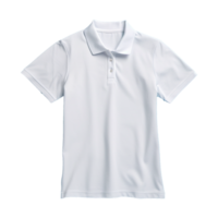 AI generated Short sleeves white polo t-shirt isolated on transparent background png