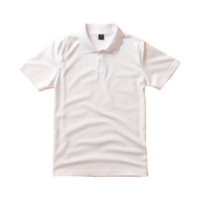 ai generado corto mangas blanco polo camiseta aislado en transparente antecedentes png