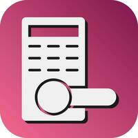 inteligente puerta bloquear vector glifo degradado antecedentes icono para personal y comercial usar.