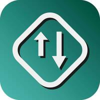 Priority Oncomming Vector Glyph Gradient Background Icon For Personal And Commercial Use.
