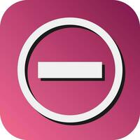 No Entry Vector Glyph Gradient Background Icon For Personal And Commercial Use.