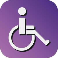 Disabled Vector Glyph Gradient Background Icon For Personal And Commercial Use.