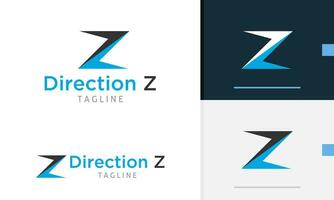 Logo design icon abstract geometric letter Z with modern and tech style, simple initial alphabet vector