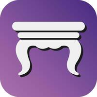 Table Vector Glyph Gradient Background Icon For Personal And Commercial Use.