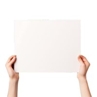 AI generated Man holding an empty placard isolated on transparent background png