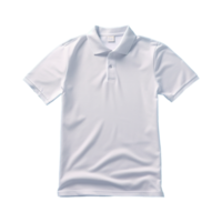 AI generated Short sleeves white polo t-shirt isolated on transparent background png