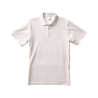 ai generado corto mangas blanco polo camiseta aislado en transparente antecedentes png