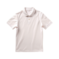 ai generado corto mangas blanco polo camiseta aislado en transparente antecedentes png