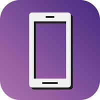 Mobile Phone Vector Glyph Gradient Background Icon For Personal And Commercial Use.