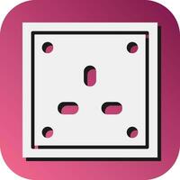 Socket Vector Glyph Gradient Background Icon For Personal And Commercial Use.