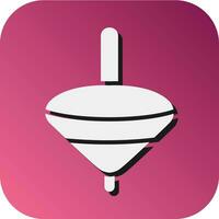 Spinning Top Vector Glyph Gradient Background Icon For Personal And Commercial Use.