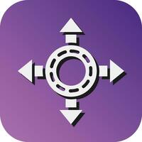 Roundabout Vector Glyph Gradient Background Icon For Personal And Commercial Use.