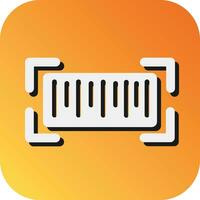 Barcode Vector Glyph Gradient Background Icon For Personal And Commercial Use.