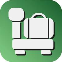 Luggage Scale Vector Glyph Gradient Background Icon For Personal And Commercial Use.