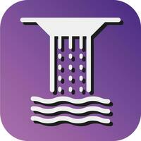 Waterfall Vector Glyph Gradient Background Icon For Personal And Commercial Use.