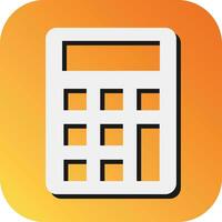 Calculator Vector Glyph Gradient Background Icon For Personal And Commercial Use.