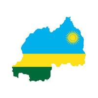 Rwanda map icon vector