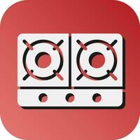 Cooking Stove Vector Glyph Gradient Background Icon For Personal And Commercial Use.