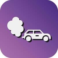 Car Pollution Vector Glyph Gradient Background Icon For Personal And Commercial Use.