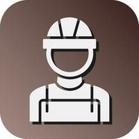 Builder Male Vector Glyph Gradient Background Icon For Personal And Commercial Use.