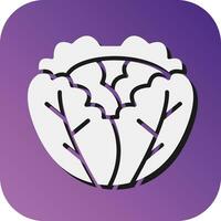 Cabbage Vector Glyph Gradient Background Icon For Personal And Commercial Use.