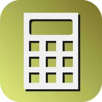 Calculator Vector Glyph Gradient Background Icon For Personal And Commercial Use.