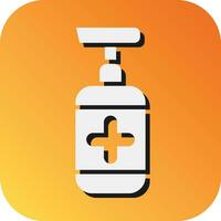 Hand Sanitizer Vector Glyph Gradient Background Icon For Personal And Commercial Use.