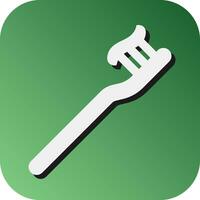 Toothbrush Vector Glyph Gradient Background Icon For Personal And Commercial Use.