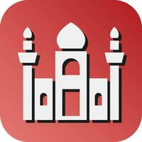 Mosque Vector Glyph Gradient Background Icon For Personal And Commercial Use.