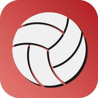 Volleyball Vector Glyph Gradient Background Icon For Personal And Commercial Use.