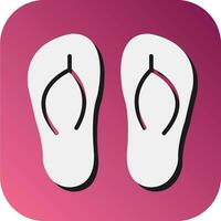 Slippers Vector Glyph Gradient Background Icon For Personal And Commercial Use.