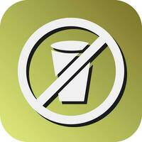 No Drinks Vector Glyph Gradient Background Icon For Personal And Commercial Use.