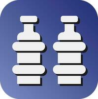 Two Bottles Vector Glyph Gradient Background Icon For Personal And Commercial Use.