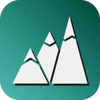 Mountains Vector Glyph Gradient Background Icon For Personal And Commercial Use.