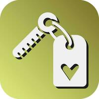 Key Chain Vector Glyph Gradient Background Icon For Personal And Commercial Use.