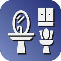 Bathroom Vector Glyph Gradient Background Icon For Personal And Commercial Use.