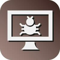 Malware Vector Glyph Gradient Background Icon For Personal And Commercial Use.