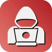 Hacker Vector Glyph Gradient Background Icon For Personal And Commercial Use.